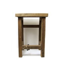 Stołek z drewna egzotycznego Stolik Taboret vintage 50cm